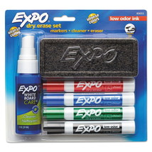 Dry Erase 6-Piece Starter Set with 4 Chisel Tip Markers, Eraser, and Cle... - $23.12