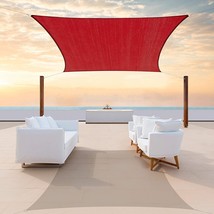 ColourTree 12&#39; x 12&#39; Red Square Sun Shade Sail Canopy, We Make Custom Size - $57.99