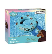 Afro Unicorn 39” Round Unique Inflatable Swim Ring Float, Teal, Ages 10+... - €11,35 EUR