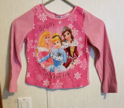 Disney Princess Pink Long Sleeve Girls Dreams Come True Size 6 Shirt - £6.19 GBP