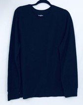 Men’s Goodfellow Long Sleeve Black Cotton Lightweight Sweater Size Large - $13.28