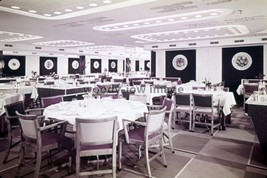 SQ0202 - Cunard Liner - Ivernia , Tourist Class Dining Room - photograph... - $2.54