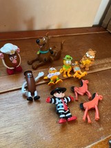 Lot Of Plastic Rubber Bobble Head Scooby Doo Garfield Potato Head Mc Donald’s Bur - $11.29