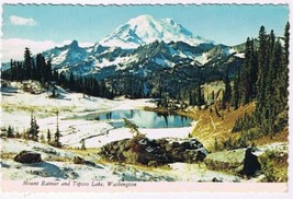 Postcard Mount Rainier &amp; Tipsoo Lake Washington - £2.83 GBP