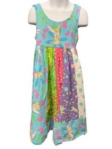 Girls Tinker Bell Patchwork Empire Waist Cotton Boutique Sundress Dress - £7.46 GBP