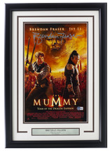 Brendan Fraser Signed Framed 11x17 The Mummy Poster Photo BAS - £229.17 GBP