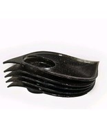 60s Styson Art Black MCM Salad &amp; Drink Holder Trays Leaf Set Of 5 - $19.75