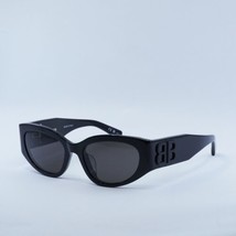 BALENCIAGA BB0324SK 001 Shiny Black/Grey 55-19-125 Sunglasses New Authentic - £246.91 GBP