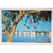 Postcard Lido Isle Newport Harbor California USA Sailing Boats - £5.18 GBP