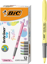 Brite Liner Grip Pastel Highlighter Set, Chisel Tip, 12-Count Pack of Pa... - $13.27