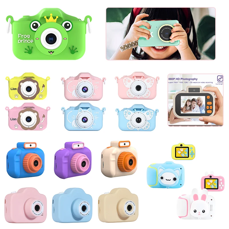 2 Inch HD IPS Screen Photo Camera Educational Cute Cartoon Video Camera Birthday - £13.38 GBP+