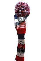 USA AMERICA FLAG Majek #3 Hybrid Golf Pom Pom Knit Rescue Utility Club H... - $18.52