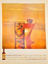 SEAGRAM&#39;S 7 - Sundown and 7 Crown - Blended Whiskey - 1961 Vintage Print Ad - €9,18 EUR