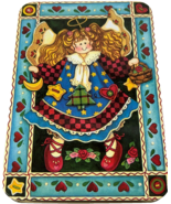 Grandeur Noel Angel 4” Resin Country Christmas Holiday Ornament w/ Gift ... - $21.81 CAD
