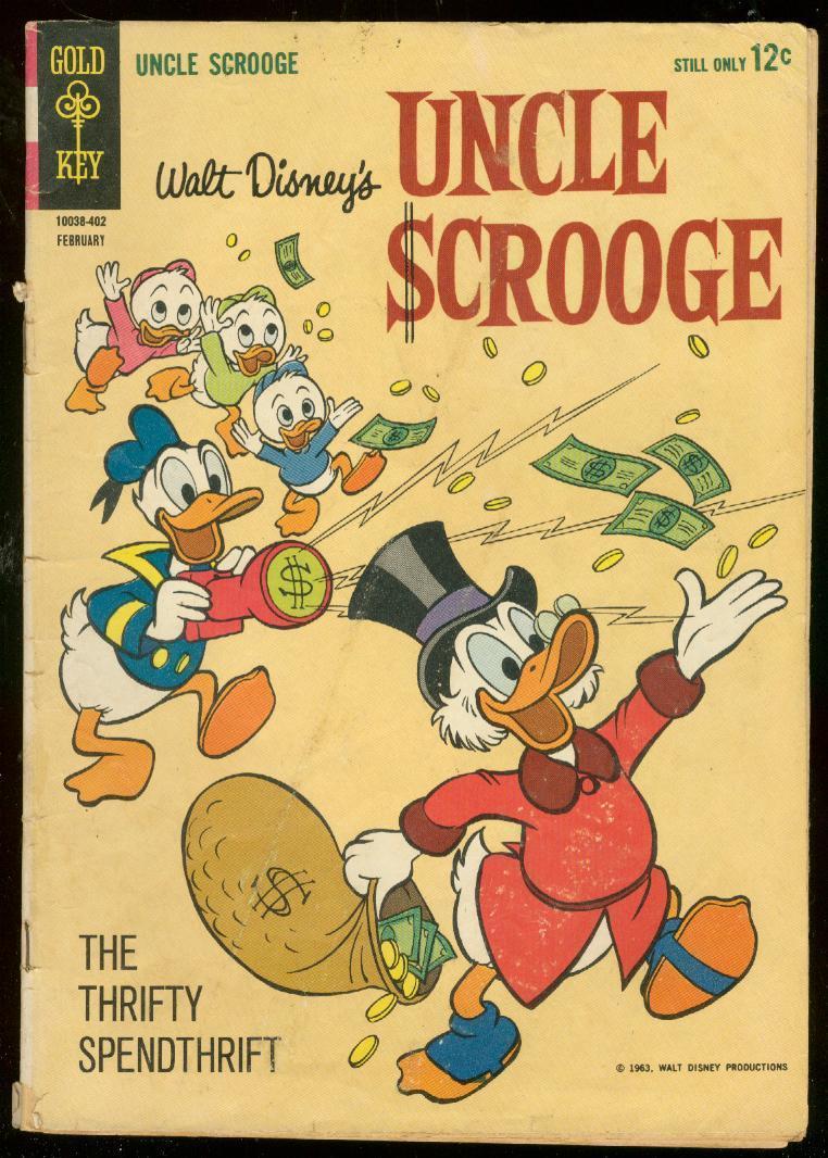 UNCLE SCROOGE #47 1964-WALT DISNEY-GOLD KEY COMIC BARKS FR - $18.62