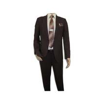 Men Suit BERLUSCONI Turkey 100% Italian Wool Super 180's #Ber30 Brown/Burgundy image 3