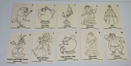 Beauty And The Beast Card Color In Card Lot 1992 Disney Pro Set 1-10 Dbl... - $9.74