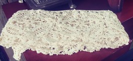 Vintage remnant of Crocheted Lace 4 Yards 17" X 5 1/4" wide image 4