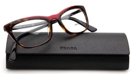 NEW PRADA VPR 10V 320-1O1 Havana Red EYEGLASSES 52-18-145 B34mm Italy - £105.50 GBP