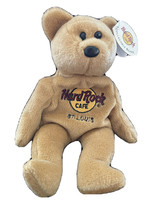 Hard Rock Cafe St Louis Collectible Beanie Bears Isaac Beara Stuffed Plush - £8.17 GBP