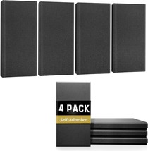 Acoustic Panels Sound Absorbing: 4 Pcs Large Acoustic Wall Panels 23.6″ ... - $125.99