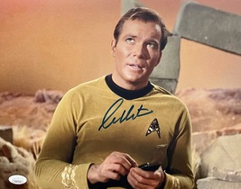 William Shatner Signed Autograph 11x14 Photo Star Trek Captain Kirk Jsa Cert - £141.04 GBP