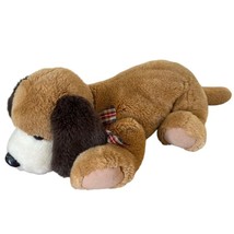 Gund Large Brown Skoop Dog Plush Plaid Bow 28 inches - £24.50 GBP