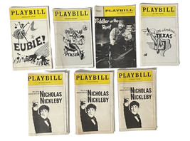 Lot Of 7 Broadway Playbills Nicholas Nickleby Eubie Fiddler On The Roof More - £9.93 GBP