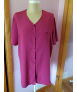 Christie & Jill Womens Pink Blouse Top Size 2X Plus Size Gals 59602 - £11.86 GBP