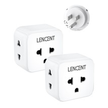 2 Pack Eu To Us Plug Adapter, European To Usa Outlet Adaptor, Travel Fro... - $23.99