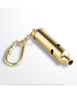 Handmade Brass Scout Whistle Key Chain Ring Gift Souvenir - £6.99 GBP