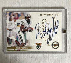 2005 Press Pass Gold Autograph Roddy White /100 UAB Atlanta Falcons Rookie Year - £7.73 GBP