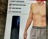 Chaps ~ 3-Pair Mens Knit Boxers Underwear Cotton Blend Breathable ~ L - $22.02