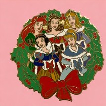 Disney Christmas Princess Wreath Collectible Pin from 2004 - £15.00 GBP