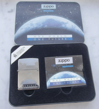 1999 ZIPPO MILLENIUM EDITION TITANIUM COATED LIGHTER: ONE WORLD, ONE FUTURE - $127.71