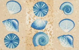 Heavy Duty Kitchen Accent Rug (Nonskid Back) (20&quot;x32&quot;) Sealife, Seashells, Nr - £18.56 GBP