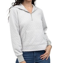 n:Philanthropy Grey Ale Quilted Pullover Hoodie Sweatshirt Medium New - £28.24 GBP