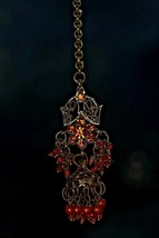 Indian Head Tikka Hair Chain Piece Jewelry Bridal Maang Bindi Bollywood ... - £8.12 GBP
