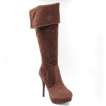 Ami Clubwear Women Stiletto Platform Riding Boots Sky Size US 6.5M Brown - £4.76 GBP