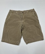 Merona Men Size 32 (Measure 31x10) Dark Khaki Casual Chino Shorts - £5.66 GBP