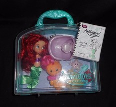 Disney Store Animator&#39;s Carry Case Princess Ariel Mini Doll Play Set Flounder - £37.21 GBP