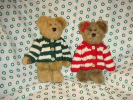 Boyds Bears Peppermint &amp; Spearmint Hollibeary Plush Bears - £20.55 GBP