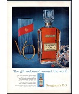 1950s Seagram&#39;s V.O. Canadian Whiskey PRINT AD &quot;Decanter Bottle&quot; Gift BX1 - £6.09 GBP