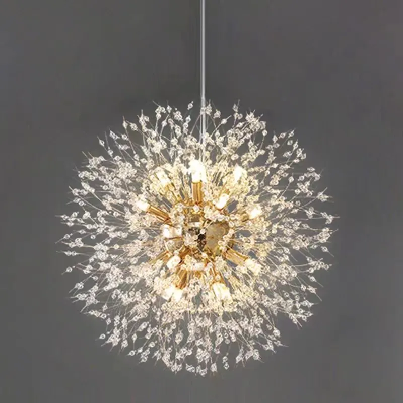 Ll crystal pendant led lighting dandelion restaurant living room pendant bar art danish thumb200