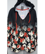 NWT LuLaRoe Large Fright Club Floral Skulls ELIZA Long Sleeved Halloween... - $41.79