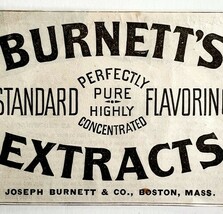 Burnetts Flavoring Extract 1885 Advertisement Victorian Baking Boston DW... - $28.02 CAD
