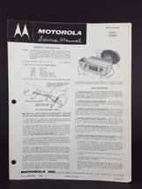 Motorola 1960 Corvair Auto Radio Service Manual Model CRM60X - $6.93