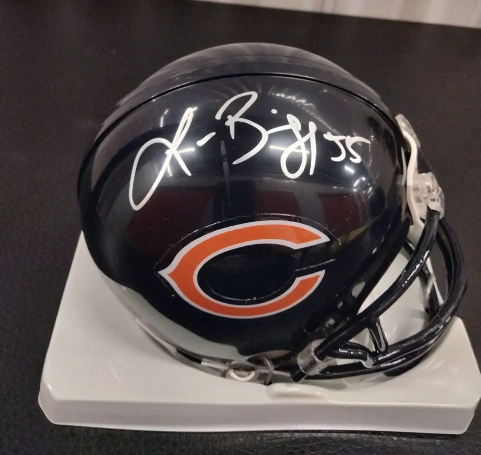 Lance Briggs Autographed Chicago Bears Mini Helmet (C) - £55.91 GBP