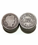 1892-1916 Barber Dime Roll in Good+ Condition, 50 Pieces, Various Dates - $4,104.76 MXN