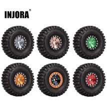 INJORA 1.0 Beadlock Wheels and Tires Micro Crawler Upgrade Part 4PCS for 1/24 RC - £24.37 GBP